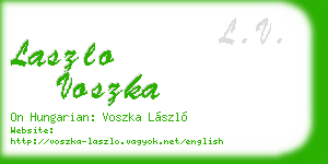 laszlo voszka business card